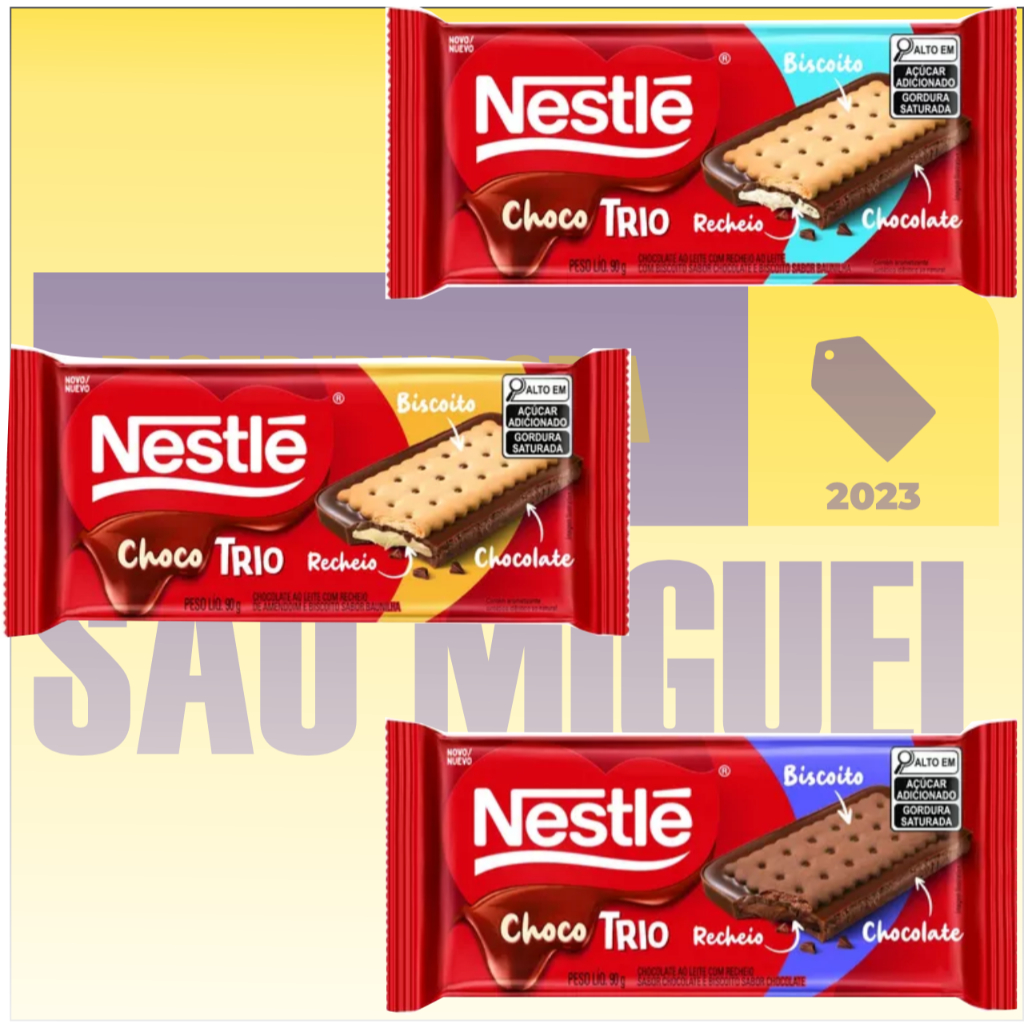 Chocolate Choco Trio 90g Nestlé Sabores Lançamento | Shopee Brasil