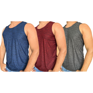 Kit 3 Regatas Dry Fit Masculina Academia Treino Premium