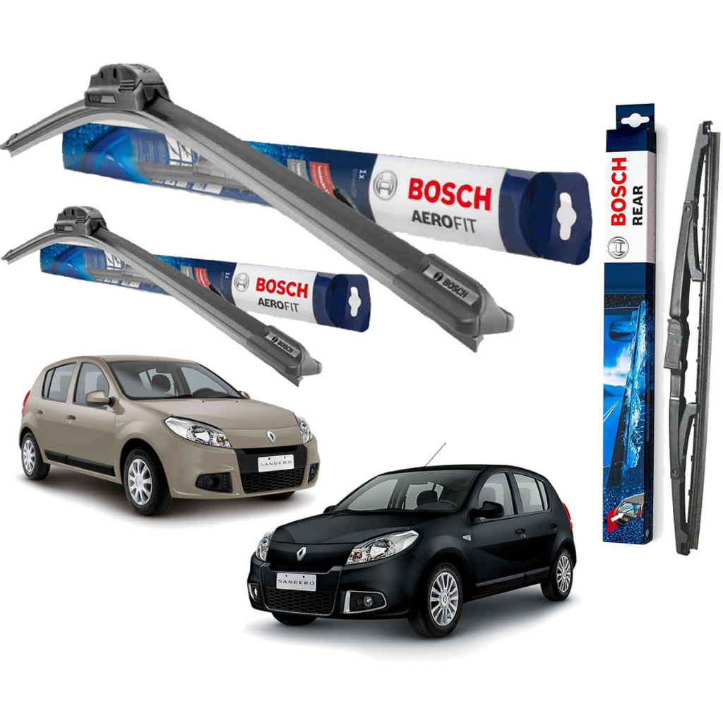 Kit 3 Palheta Limpador Parabrisa Original Bosch Renault Sandero 2008 ...