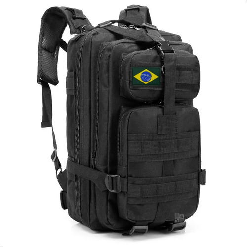 Mochila Militar Tática Feminino Masculino Impermeável Reforçada 30 litros com Patch Emborrachado