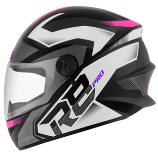 Capacete Moto Fechado Pro Tork Feminino E Masculino R8 Pro Brilhante Com Viseira Cristal Clistal E Narigueira Envio Imediato Unissex Motoqueiro ls2 fw3 norisk Motociclista Tamanho 56 58 e 60 Azul Claro Rosa Vermelho Verde Prata Viseira Fumê