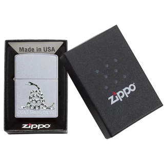 Zippo 29841 Don't Thread on Me Cascavel Street Chrome Inox Fosco - Original