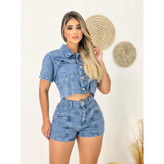 SHEIN EZwear Shein Elástico Na Cintura Short Curto Básico Feminino