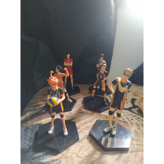 Action Figure Haikyuu Hinata Shoyo, Tsukishima, Tanaka, Nishinoya e outros. DXF Banpresto