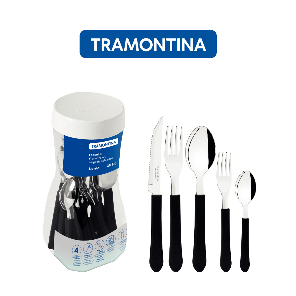 Jogo de Talheres Tramontina Leme 20 Peças Aparelho de Jantar