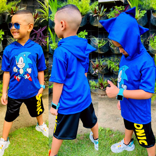 Conjunto Infantil Masculino Sonic Verão Juvenil Linha Top