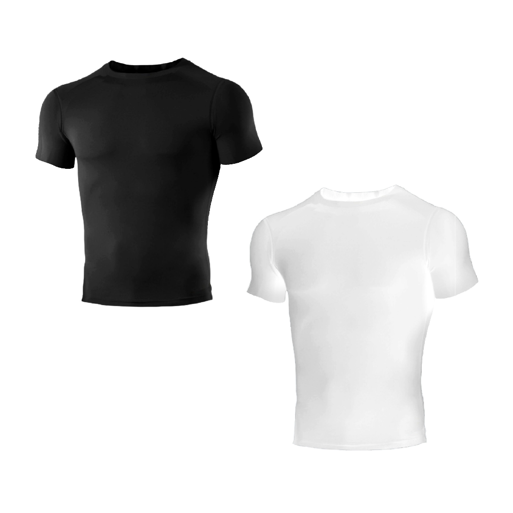 Kit 2 Camisetas Termicas Compressao Manga Curta Fitness Academia Liso