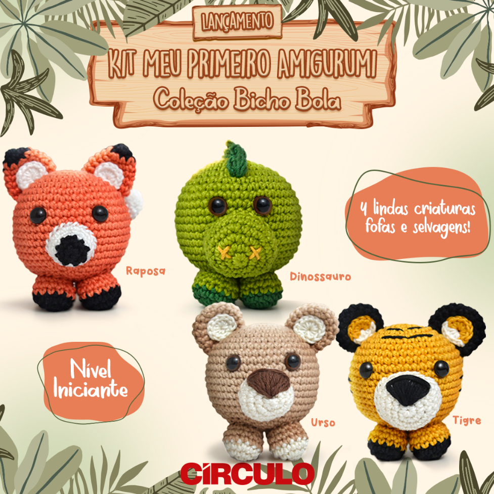 Kit Amigurumi Bicho Bola Círculo Material Completo | Shopee Brasil