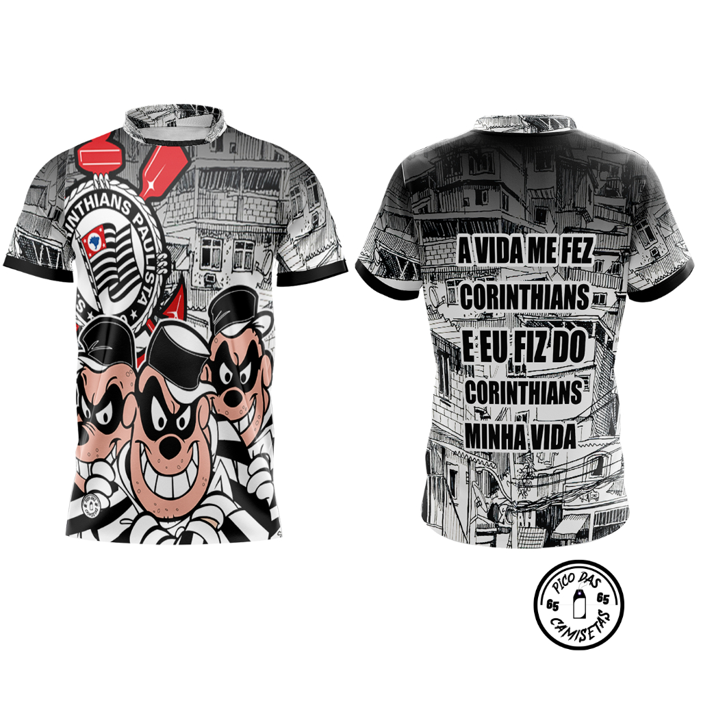 CAMISETA DE QUEBRADA IRMÃOS METRALHA CORINTHIANS