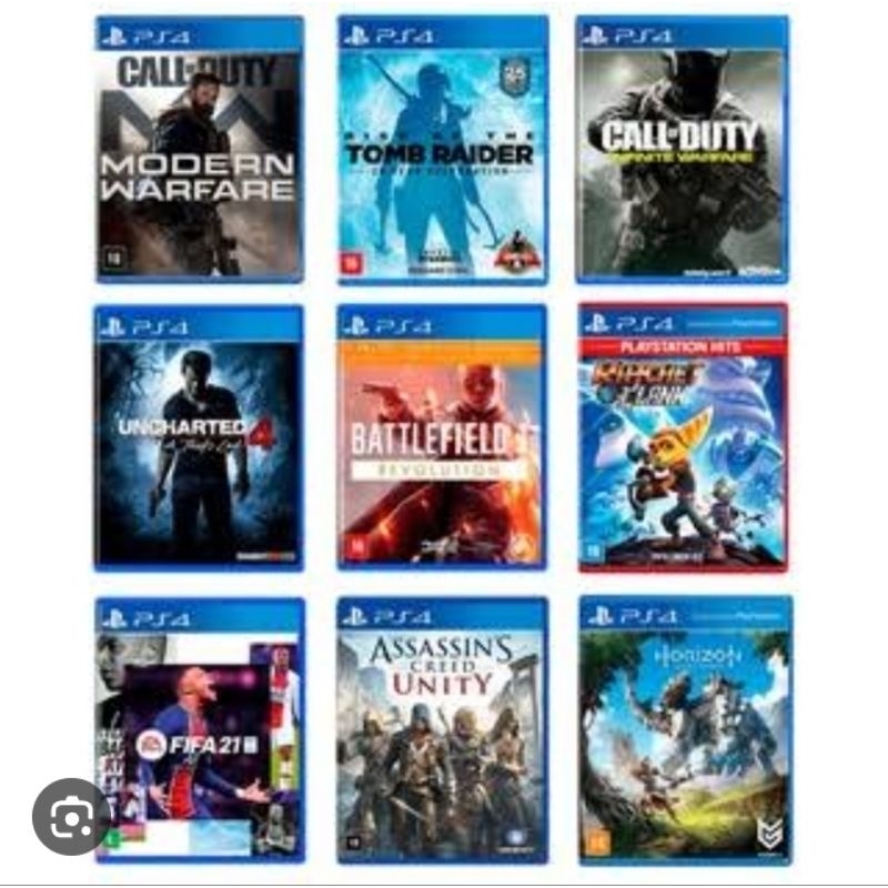 PS4 jogos Físico - parcelamos sem juros nos cartões de crédito / colocar em  ver loja aparece todos os jogos disponíveis - consigo postar o produto em  um prazo de 1 dia