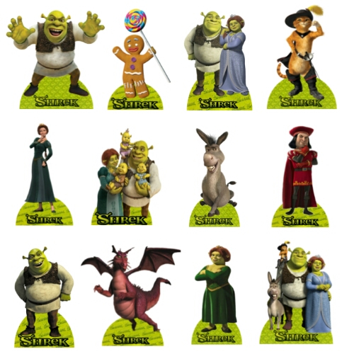 Kit Shrek com 10 displays de festa com 20cm de altura | Shopee Brasil