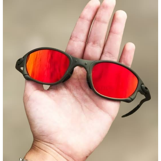 Oculos Oakley Juliet Xmetal Vermelha Doble X Mandrake em Promoção