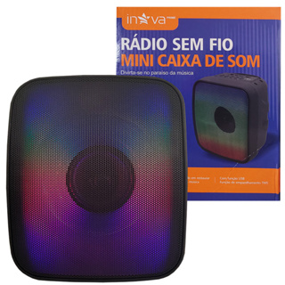 Caixa de Som Bluetooth LED RGB Mp3 FM SD Pendrive