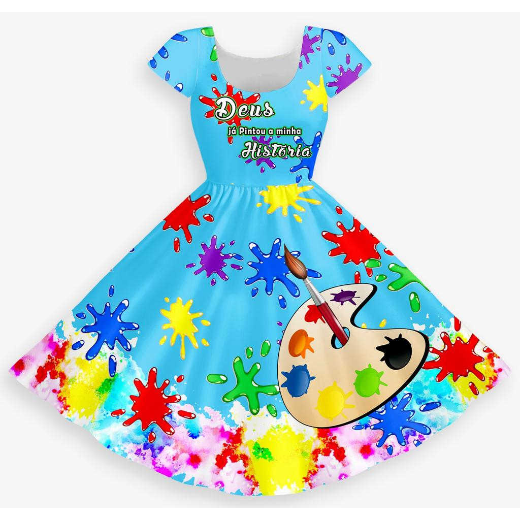 Vestido Infantil Maior pinto do mundo