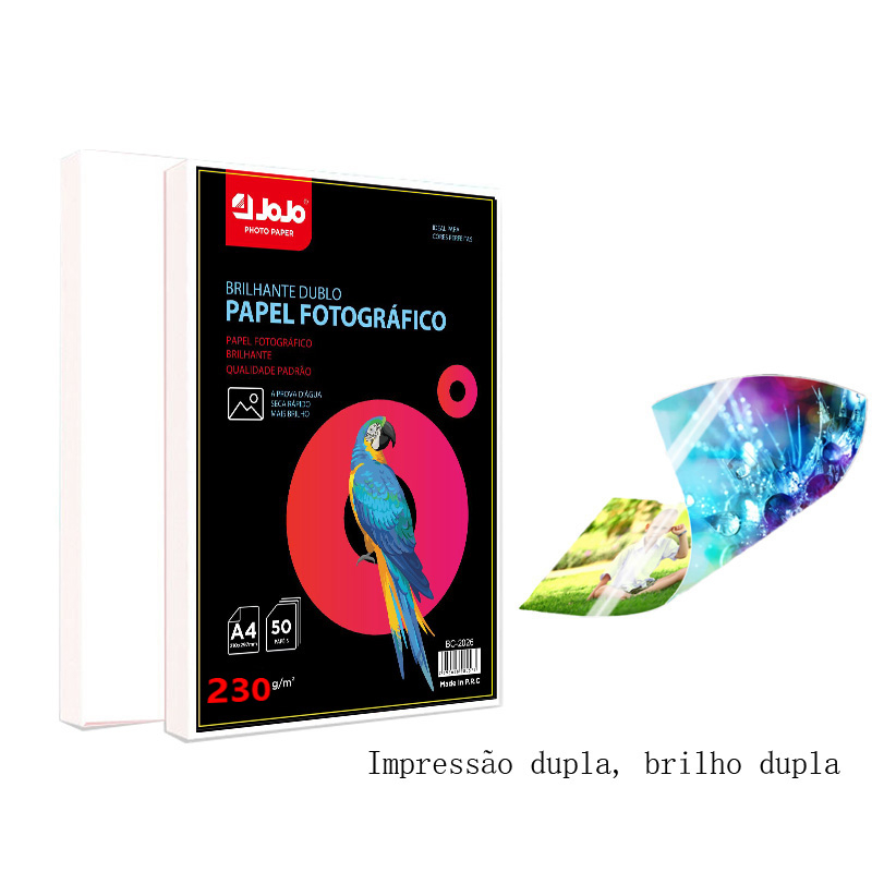 Papel Fotográfico Dupla face Foto 230g A4 Glossy Brilhante Resistente a ...