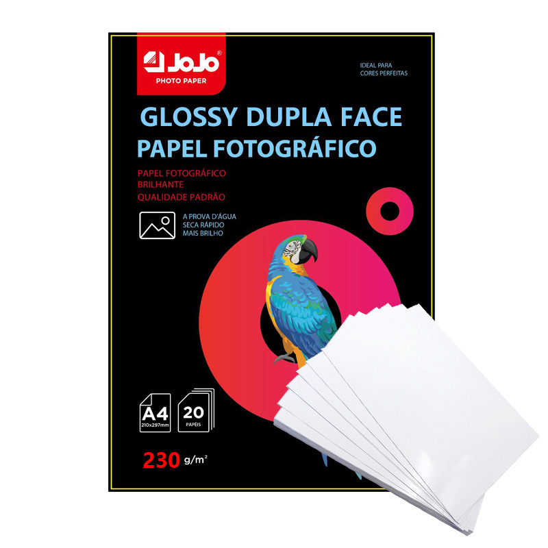 Papel Fotográfico Dupla face Foto 230g A4 Glossy Brilhante Resistente a ...