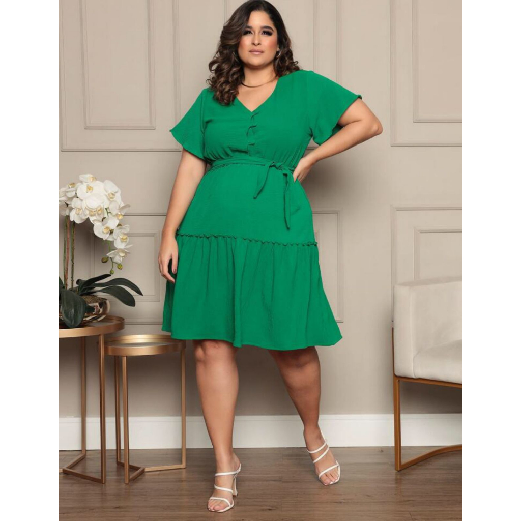 Vestido Verde Bandeira Donna Vanda Moda Prime