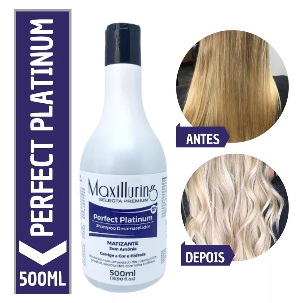 Shampoo Roxo Desamarelador Matizador Matizante Maxilluring 500ml ...