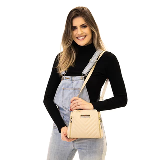 Bolsa 3 Ziper Tote de Ombro Pequena Mini Lateral Lançamento em Relevo Puffer Envio Imediato Promoção
