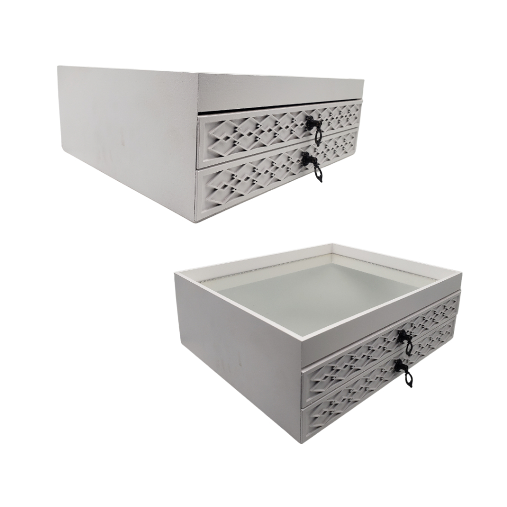 Porta capsula com ESPELHO Dolce gusto e 3corações para 60 capsulas