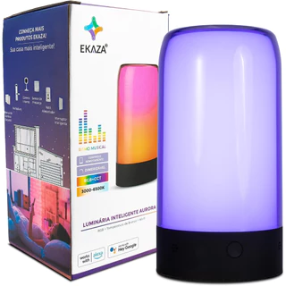 EKAZA LUMINÁRIA INTELIGENTE DE MESA AURORA Wi-Fi EKGC-T3365 RGB PARA ALEXA