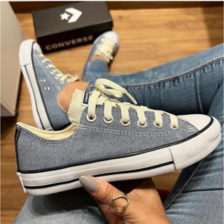 All Star Plataforma Branco com Zíper - Moda Brás