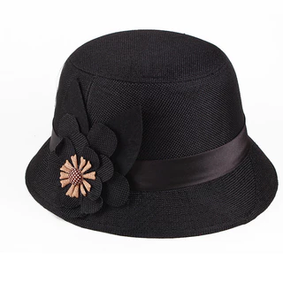 Chapéu Clochê Retrô Vintage Feminino Flor Verão