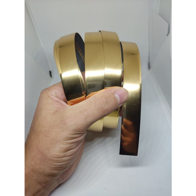 Fita Decorativa metalizada Dourada Rajada (2 cm x 10 Metros) Decoração/artesanato/parede/ Não é auto colante***