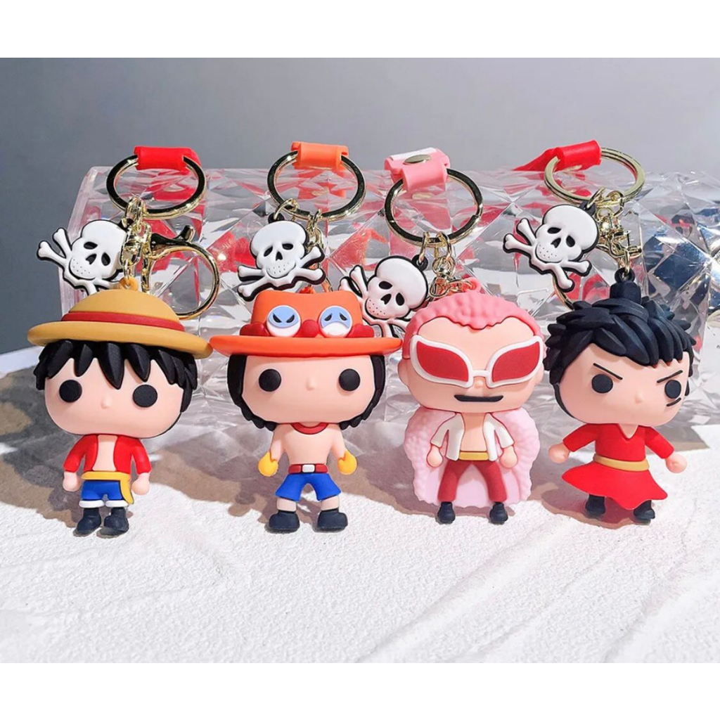 One Piece, Naruto, Dragon Ball, Demon Slayer, Minercraft, Chaveiros 3d Premium de Silicone