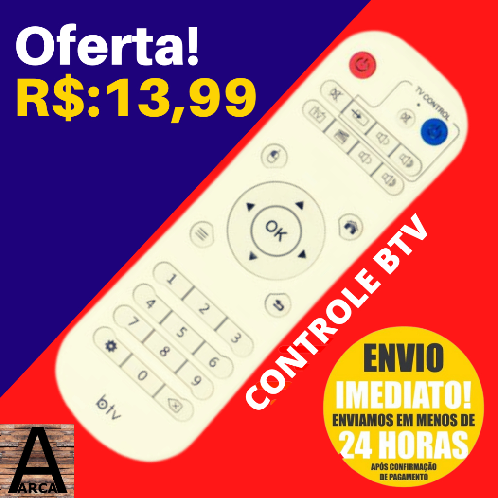 Controle Remoto Para Receptores BTV Controle | Shopee Brasil