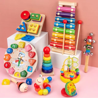 Brinquedo Pedagógico Educativo Musical Pedagógico Montessori Colorido Para Bebês Crianças Pequenas