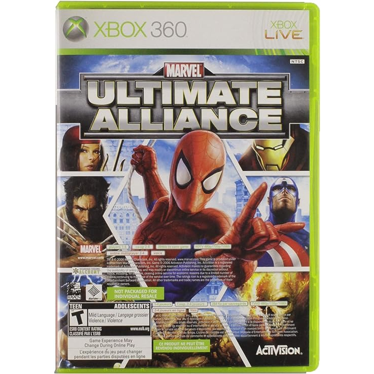 MARVEL ULTIMATE ALLIANCE- XBOX 360 JOGO MIDIA FISICA ORIGINAL -X360