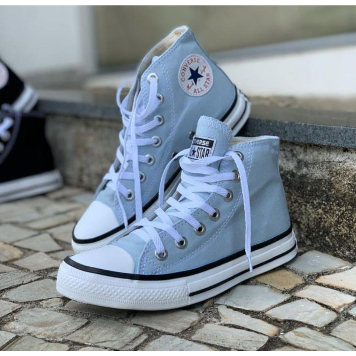 All star azul hot sale bebe cano alto