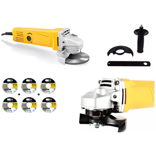 Lixadeira Esmerilhadeira Angular Elétrica 115mm 800W 110v ou 220V Potente Promoção com Discos e Acessórios de Montagem