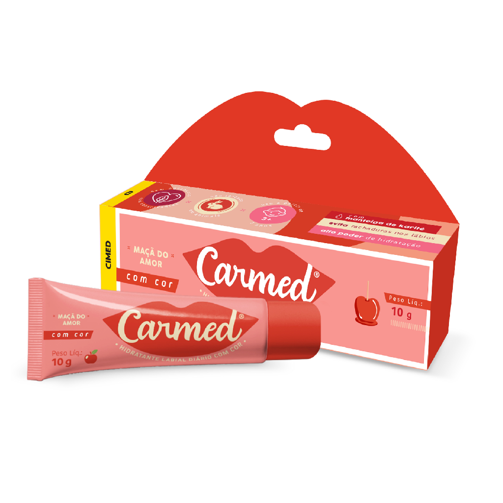 Hidratante Labial Carmed Maçã do Amor com 10g
