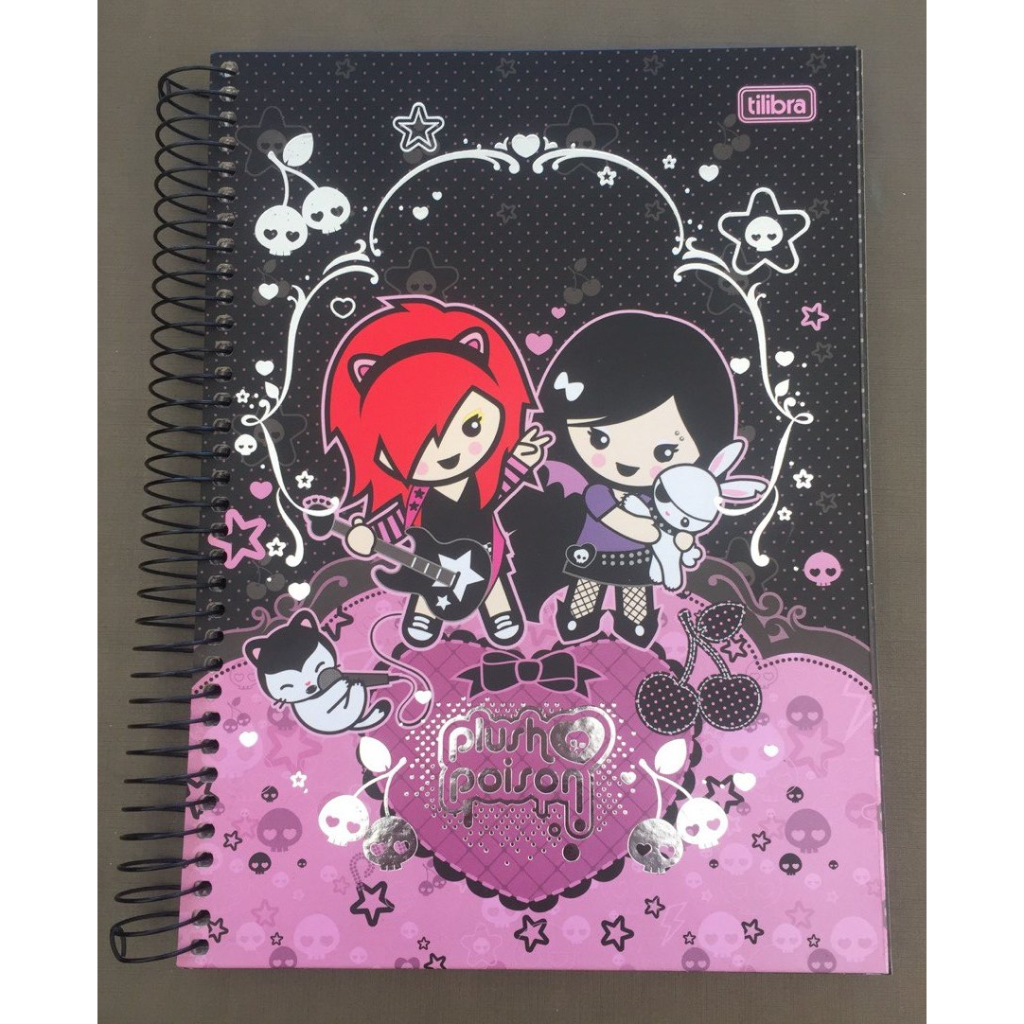 Caderno Plush Poison 10 matérias | Shopee Brasil