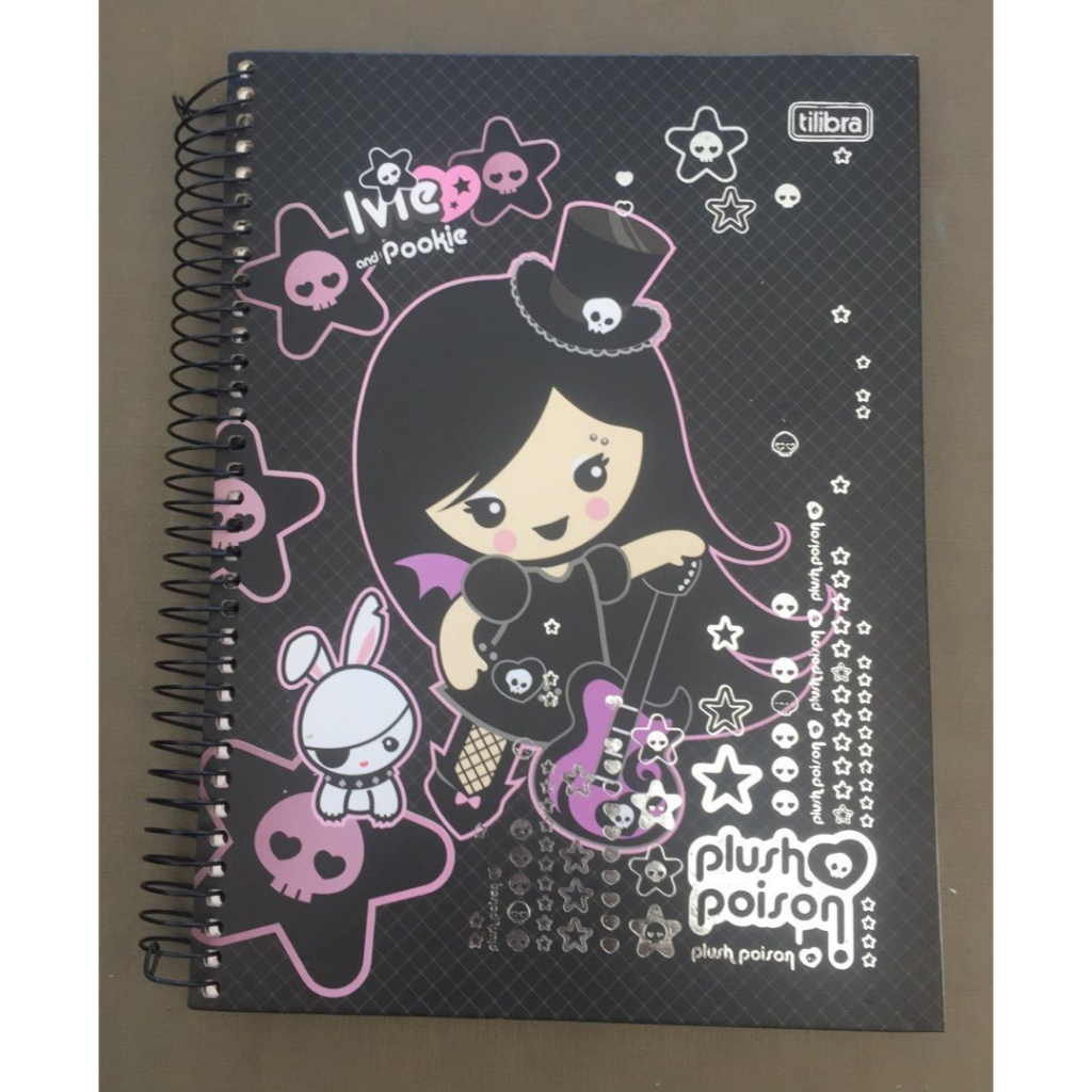 Black Friday! - Caderno Plush Poison 10 matérias | Shopee Brasil