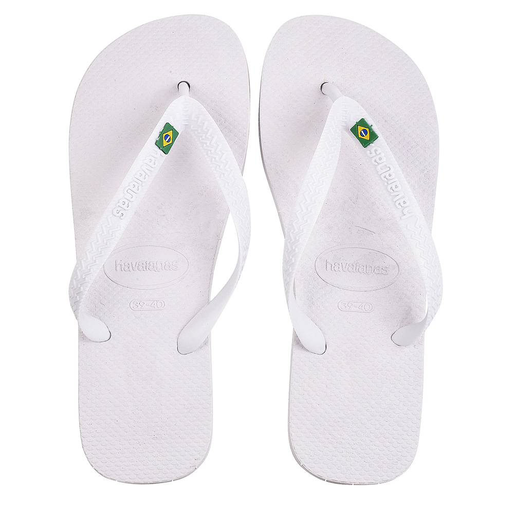 Chinelo Brasil Masculino Branco Tradicional Macio leve