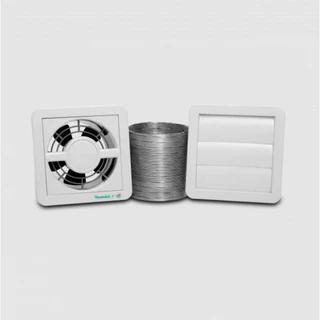 Kit Exaustor com Duto 5" e Grelha Externa Ventokit | New Classic C 150