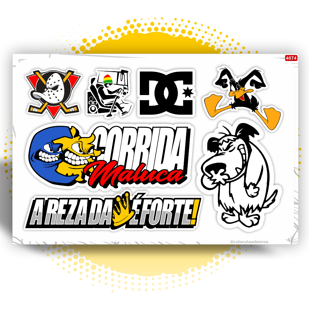 Cartela de adesivo para Carro Caminhão Caminhoneiro - Resistente