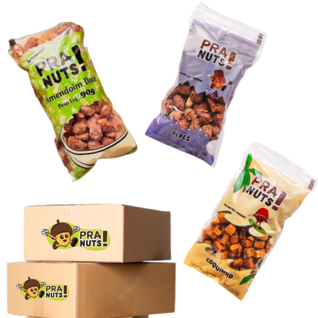 Kit Amendoim + Coquinho Caramelizado - Pra Nuts