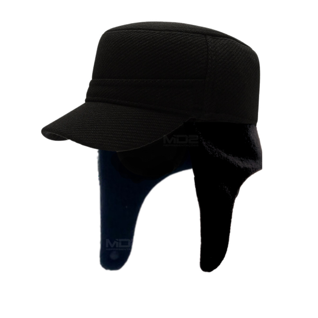 Chapéu Bucket Prada Grife Cor Preto Com Símbolo Dourado Luxo Unissex