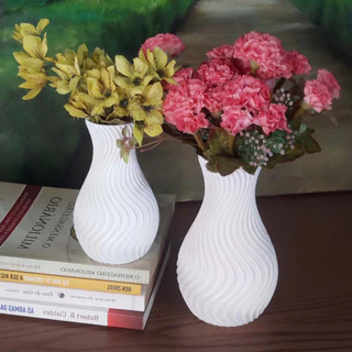 2 Vaso Jarro Espiral Para Flores Artificiais Decoração Rack | 2 Vasos Descorativos Para Sala Cozinha e Quarto e Varanda.