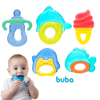 Mordedor com Agua Buba Massageador Gengiva Brinquedo Bebe Buba