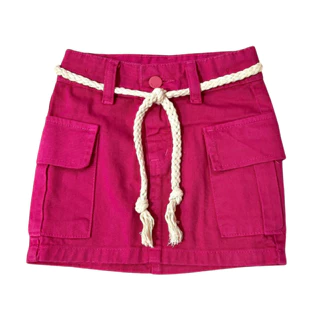 Saia Infantil Menina Feminina Cargo Moda Blogueirinha Verão