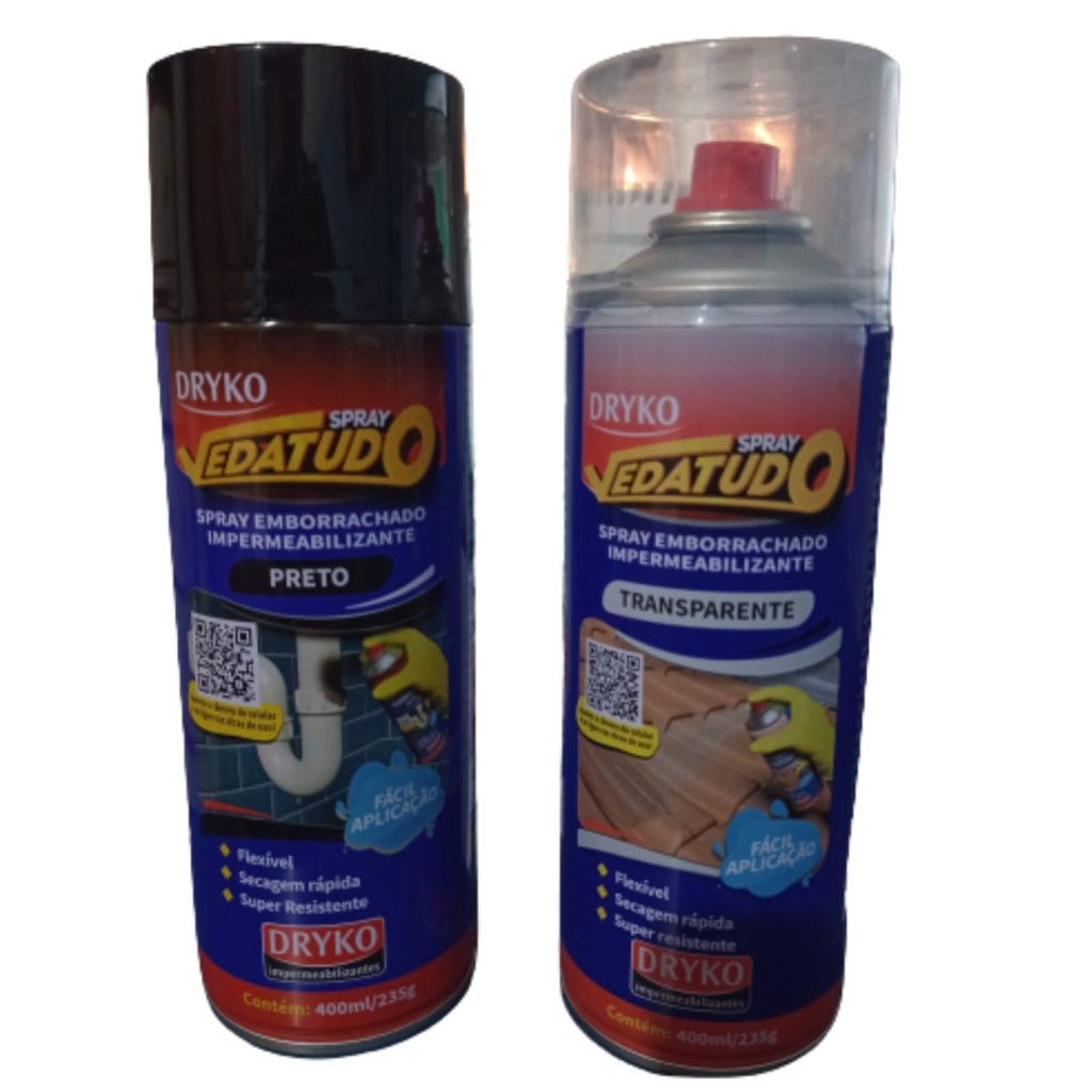 Borracha líquida impermeabilizante spray 400 ml - Vedatudo