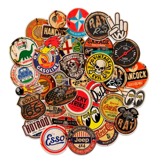 30 Adesivos Retrô Vintage Fusca Antigo Hoodride Volkswagen Ferrugem Carro Moto em Oferta na Shopee