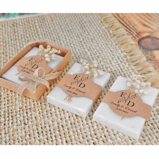 50 Sabonete Perfumado Personalizado Lembrancinha de Casamento chá de Cozinha bebê Artesanal Floral