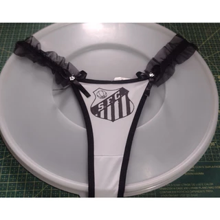 Calcinha Sexy Time de Futebol Santos Tamanho M