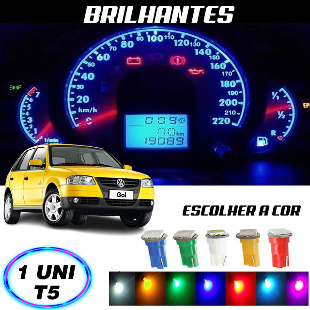 Lâmpada T5 Pinguinho Painel Gol G4 1 Peças